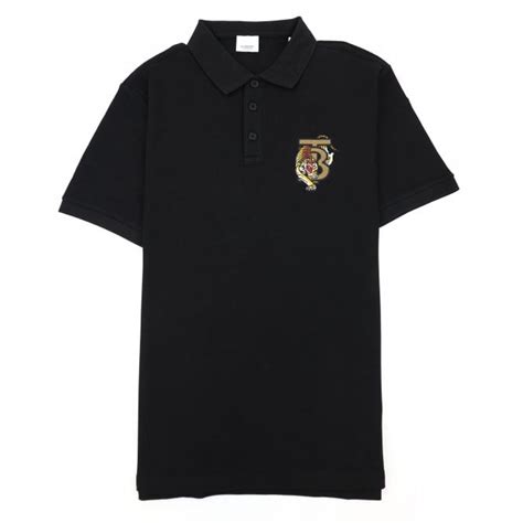 burberry poloshirt|Cotton Polo Shirt in Black